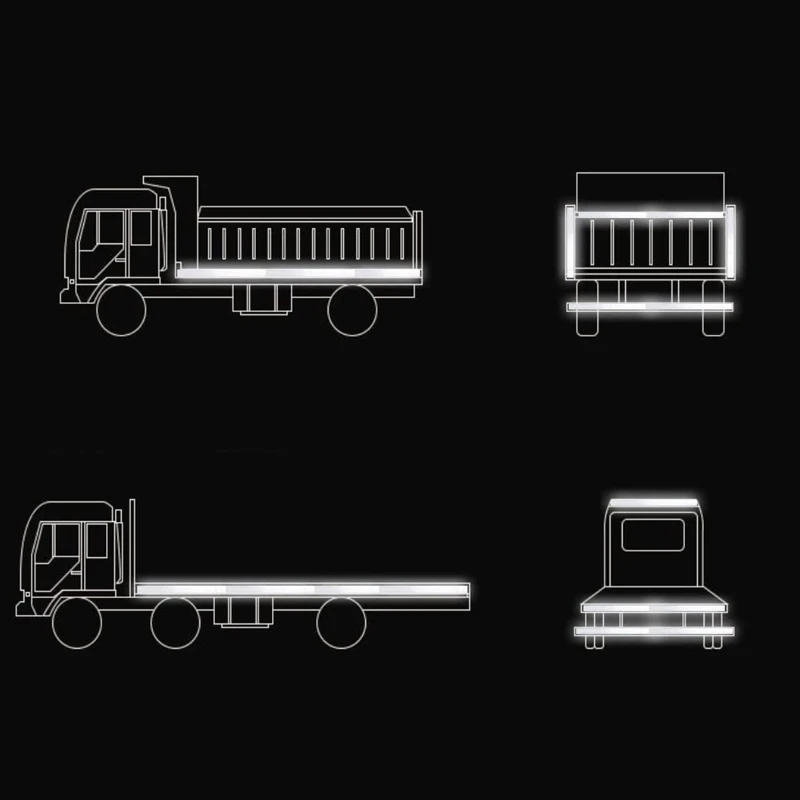 LKW reflektierende Aufkleber Sicherheits warnband wasserdichter Nachtlicht anhänger Reflektorst reifen