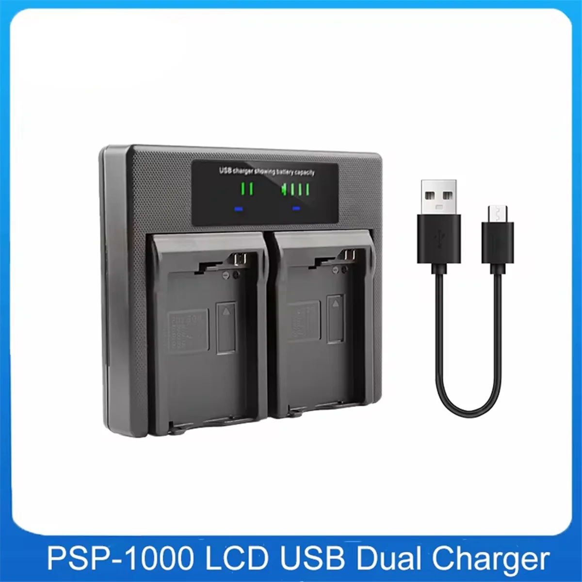 B02B-PSP-1000 Dual Battery Charger PSP-2000 PSP-3000 for Sony PlayStation Portable Console Gamepad PSP-110 PSP-S110 PSP Lite