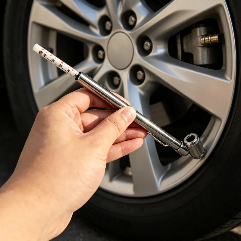 Portable Pencil Type Tire Pressure Gauge TR Valve Heavy Duty Portable Auto Motorcycle Tire Measuring Tool Car Accessories