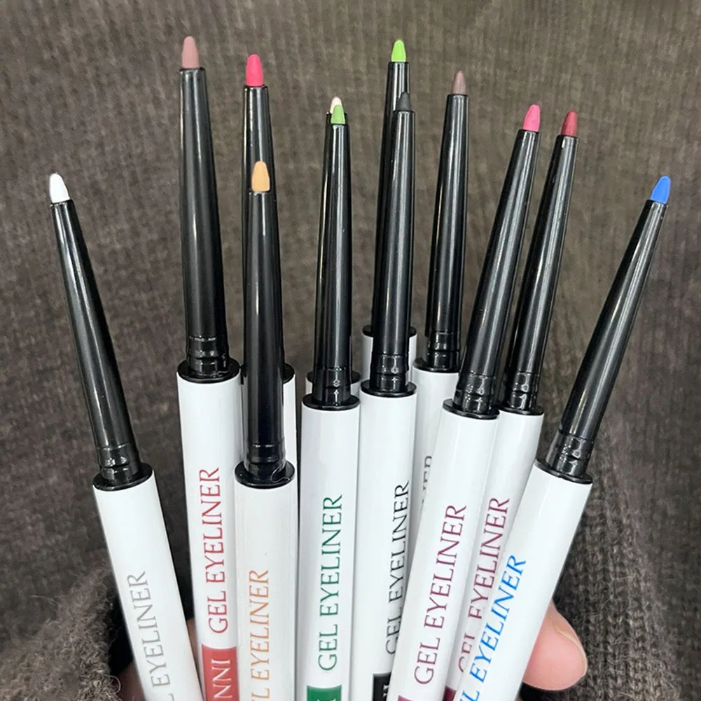 Quick-Drying Colored Eyeliner Gel Pen 12 Color Set Portable Non-Smudge Eyeliner Pen Gift For Birthday Eyeliner Gel Pen 12 Colors