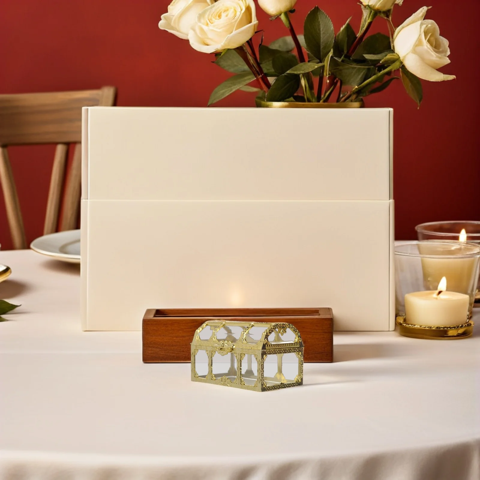 

12 Pcs Candy Box Boxes Party Favors Wedding Gift Bulk Gold Wreath Decorative for