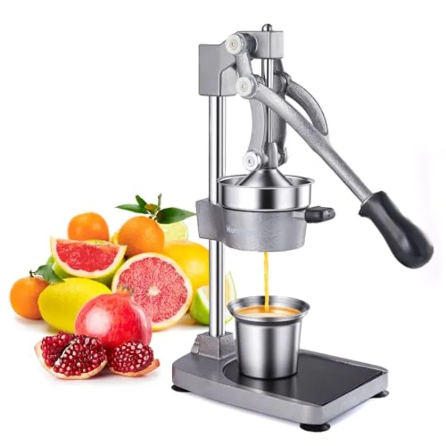 

Cast Iron Juicer For Orange Lemon Lime Pomegranate and Citrus with Flat Base Heavy-Duty Manual Juicer Orange Squeezer Hand Pres