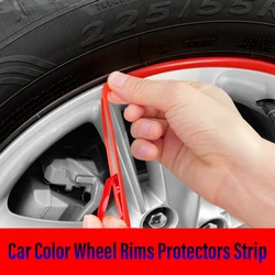 8 Meters Car Wheel Rim Blades Protector Line Tire Guard Decorative Strip Rubber Moulding Trim More Color Car Sticker Styling