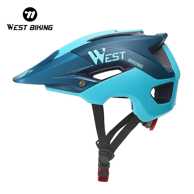 WEST BIKING-Casco ultraligero para hombre y mujer, gorra protectora de seguridad para bicicleta de montaña y carretera, equipo de ciclismo