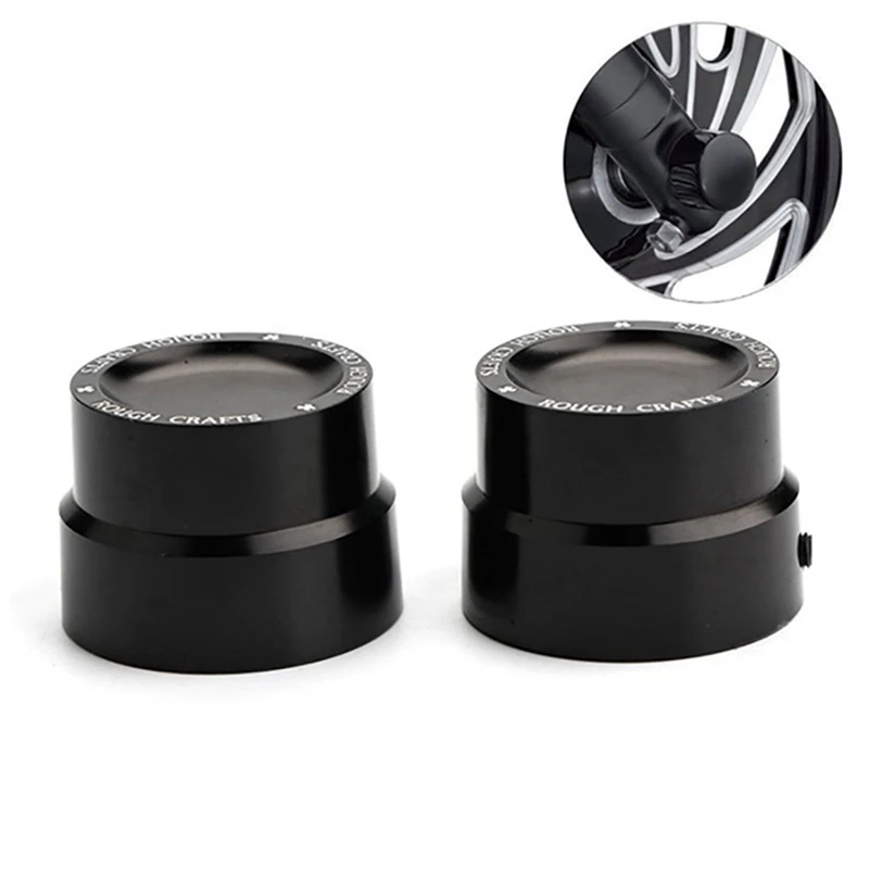 Replacement Air Cleaner Intake Filter With 4 Pcs Black Aluminum Rough Craft Carving Front & Rear Axle Nut Covers Caps