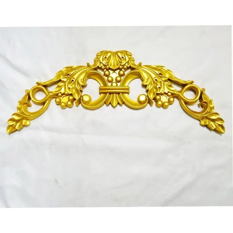 Ceiling Wall Sticker Golden Flower Carved Background Wall Lintel Imitation Plaster Pegatinas De Pared Room Decor Aesthetic