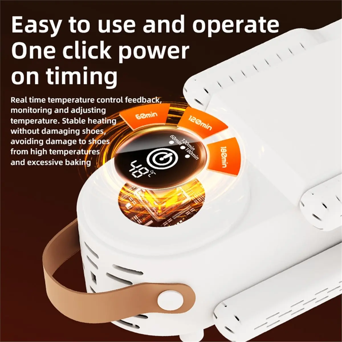

AT33 Foldable Electric Shoe Dryer with Intelligent Timer Fast Drying Socks Glove Boot Heater Household Shoe Dryer C EU Plug