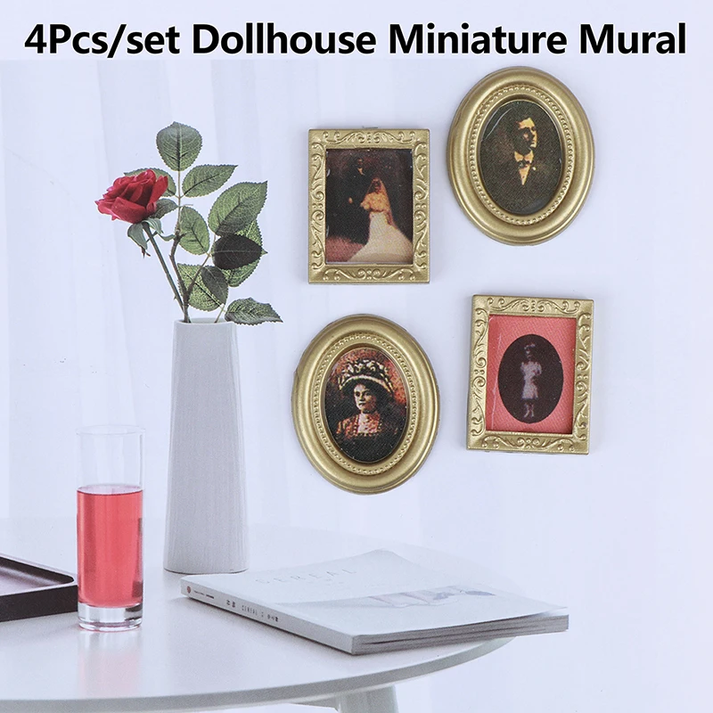 Vintage 1:12 Bilancia Foto Pittura Murale Pittura Pittura Murale Immagine per 1:12 Miniatura Casa Delle Bambole Miniaturas Casa De Munecas