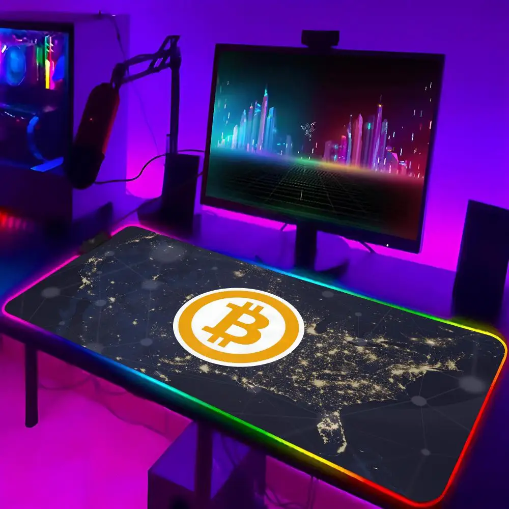 

Маленький коврик для мыши с логотипом биткоина, коврик для ноутбука Xxl, игровой Настольный декоративный коврик для мыши с Rgb подсветкой, клавиатура, геймерские настольные коврики для девочек, Настольный коврик