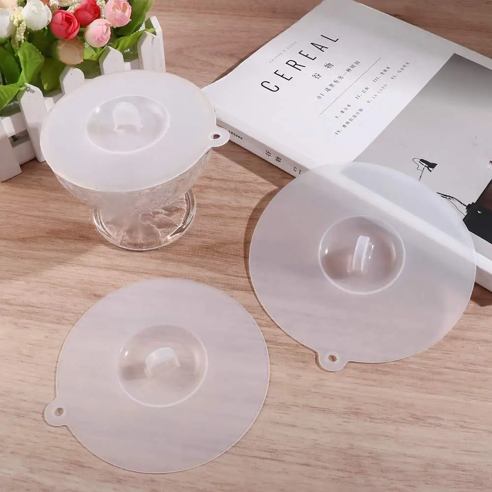 1 Pc Durable Semi Transparent Cup Seals Safe Grade Anti Dust Glass Mugs Seal Lid Universal Household Kitchen Gadgets