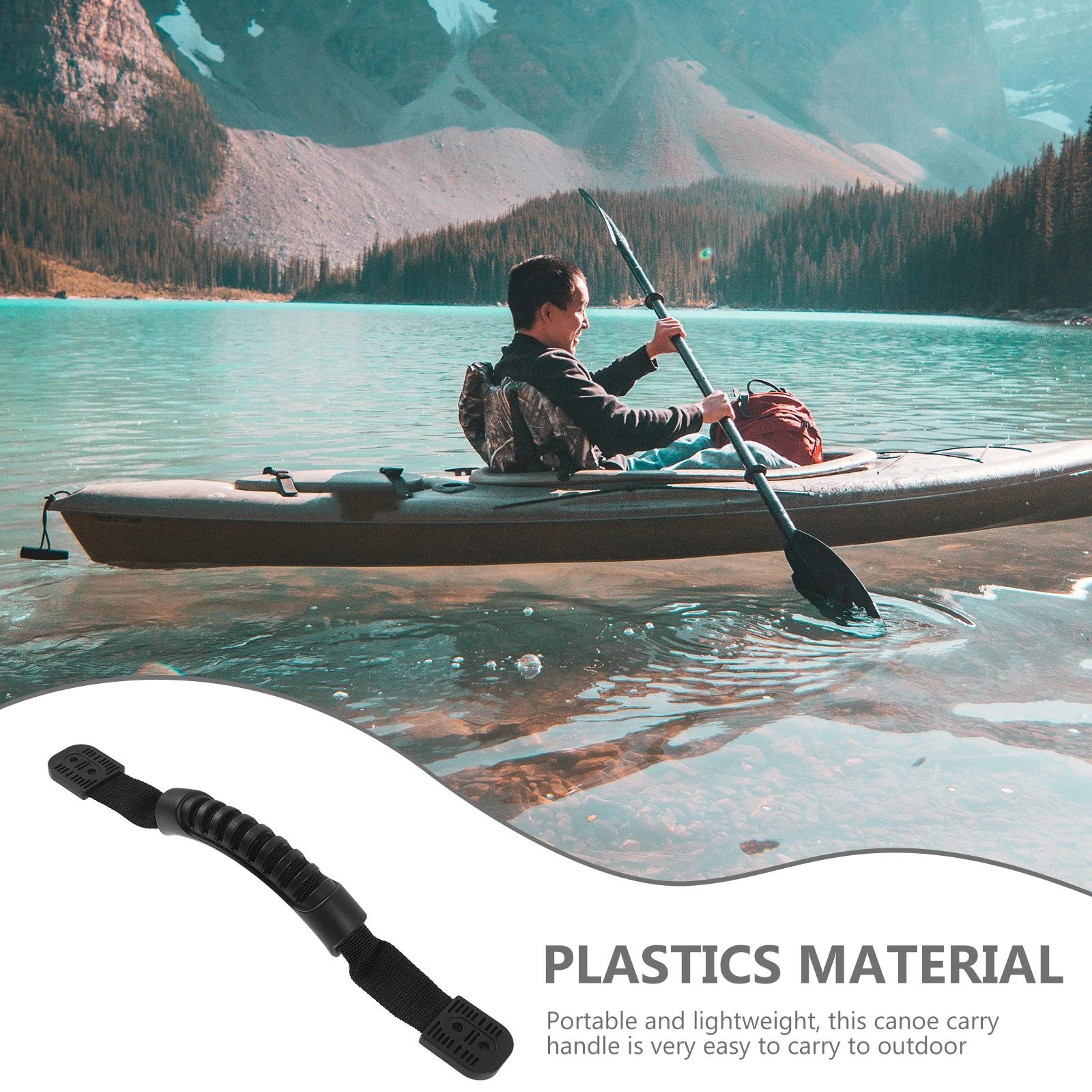 

Portable Non-Skid Kayak Handle Replacement Sturdy Canoe Carry Handle Comfortable Grip Boat Accessories Inflatable Boat