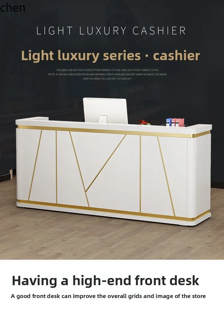 HT caissier compteur magasin petit simple moderne magasin de vêtements comptoir de bar coiffeur comptoir réception table avant