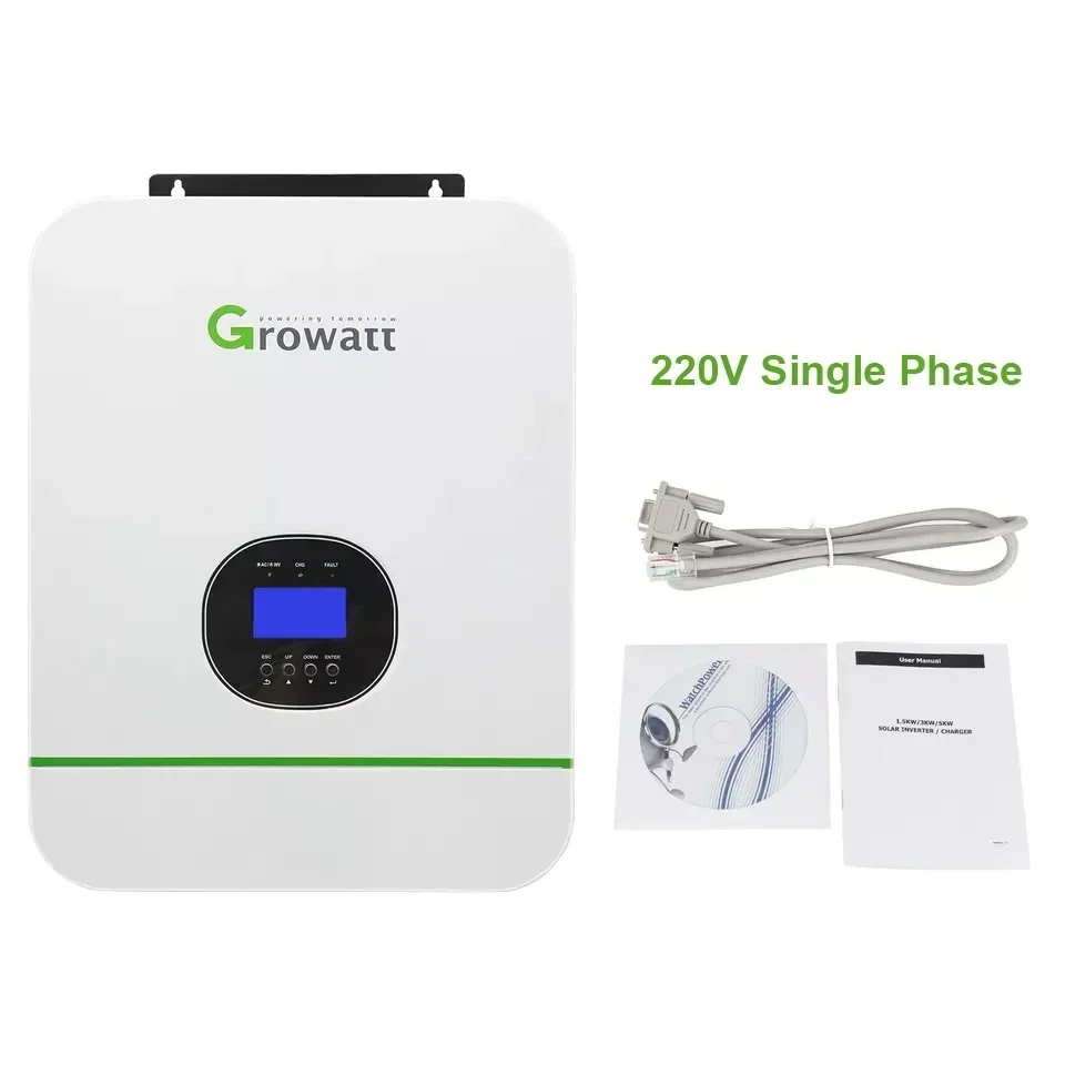 

Wholesale Custom 3kw 5kw 6kw 10kw 15kw High Voltage Power Growatt Off Grid Hybrid Solar Inverter for Home Use Solar Inverters