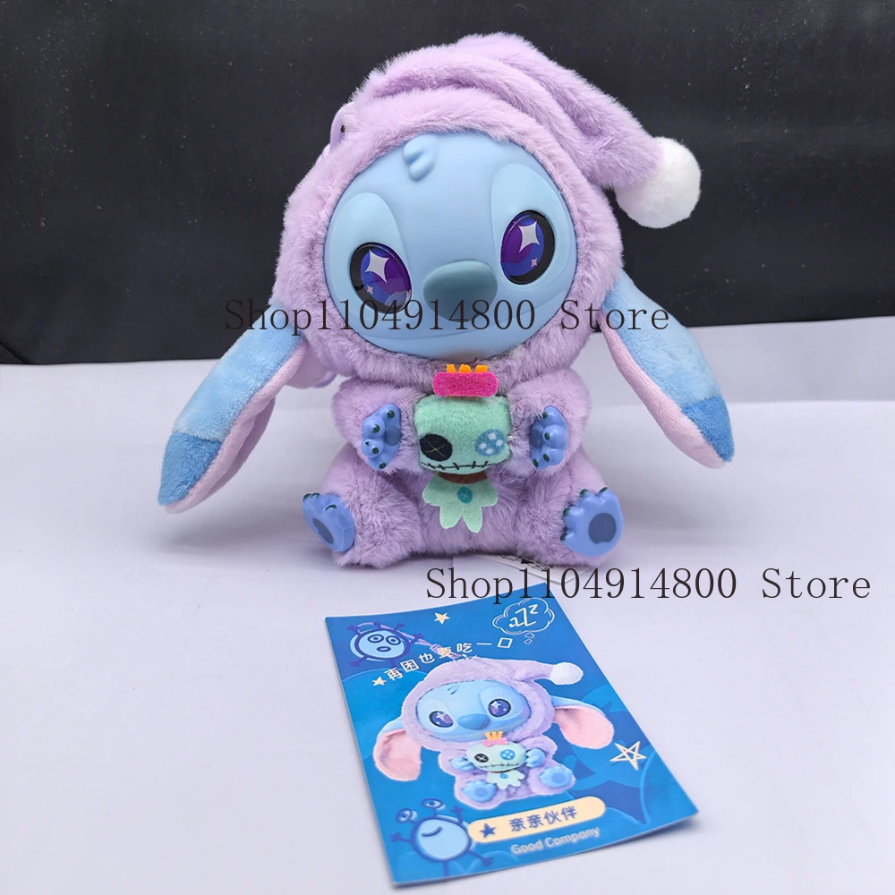 New Miniso  Stitch Eat Before Sleep Vinyl Blind Box Bag Charm Cute Doll Mystery Toy Gift for Adult