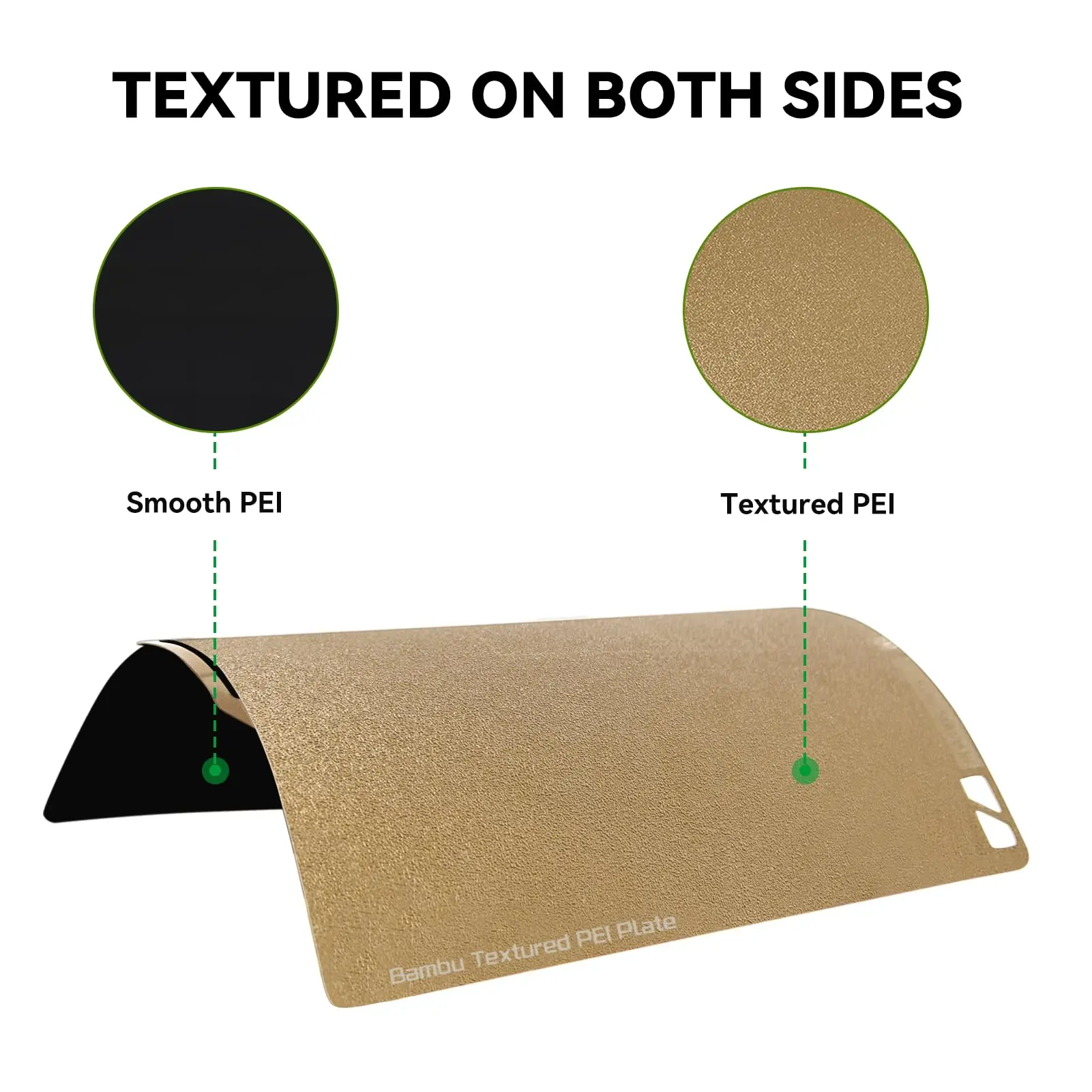 2026 NEW Bamboo Lab Original Dual-Sided Textured/Smooth PEI Build Plate for Bambu Lab X1C/X1/X1E/ P1P/P1S/A1 3D Printer, 257*257