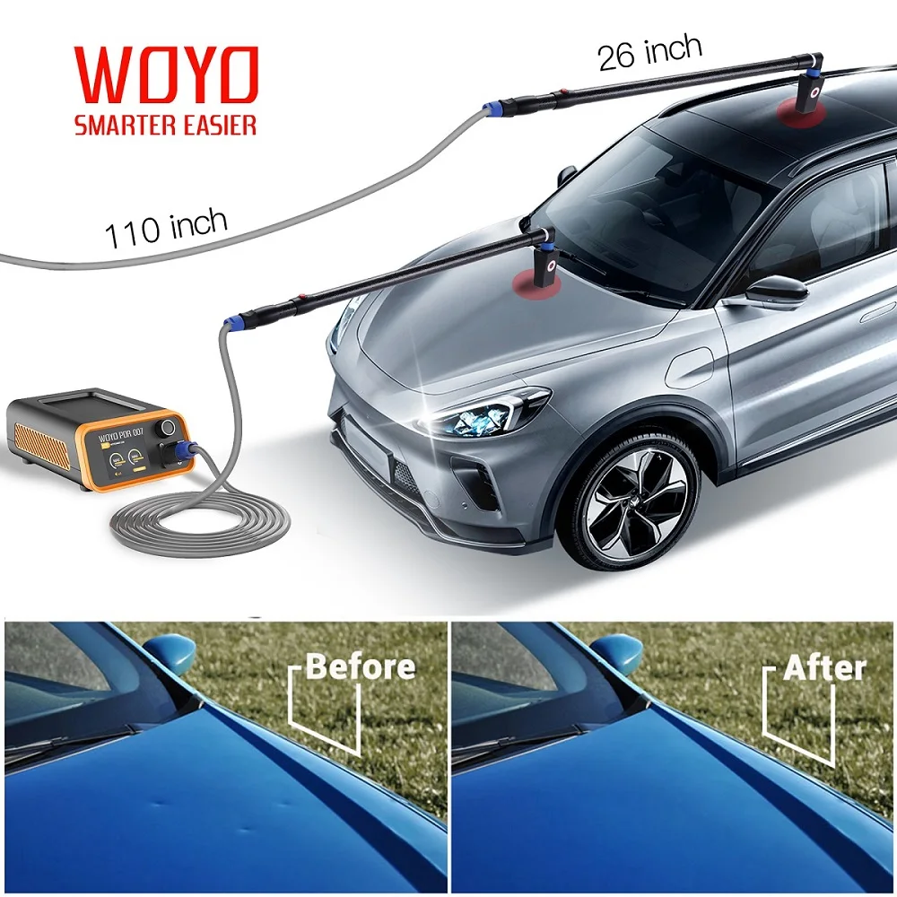 WOYO PDR007+pole body repair without paint dent repair tool PDR 007 and pole magnetic induction heater disassembly kit