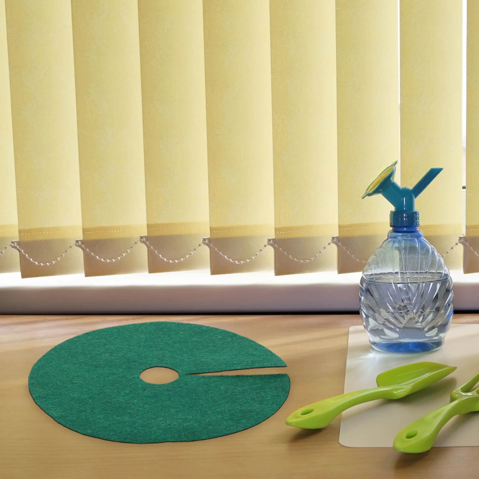 

10 шт. нетканый коврик для предотвращения корней, внешний диаметр 25 см, 4 см, внутреннее отверстие, многоразовый коврик для мульчирования деревьев, защита сада