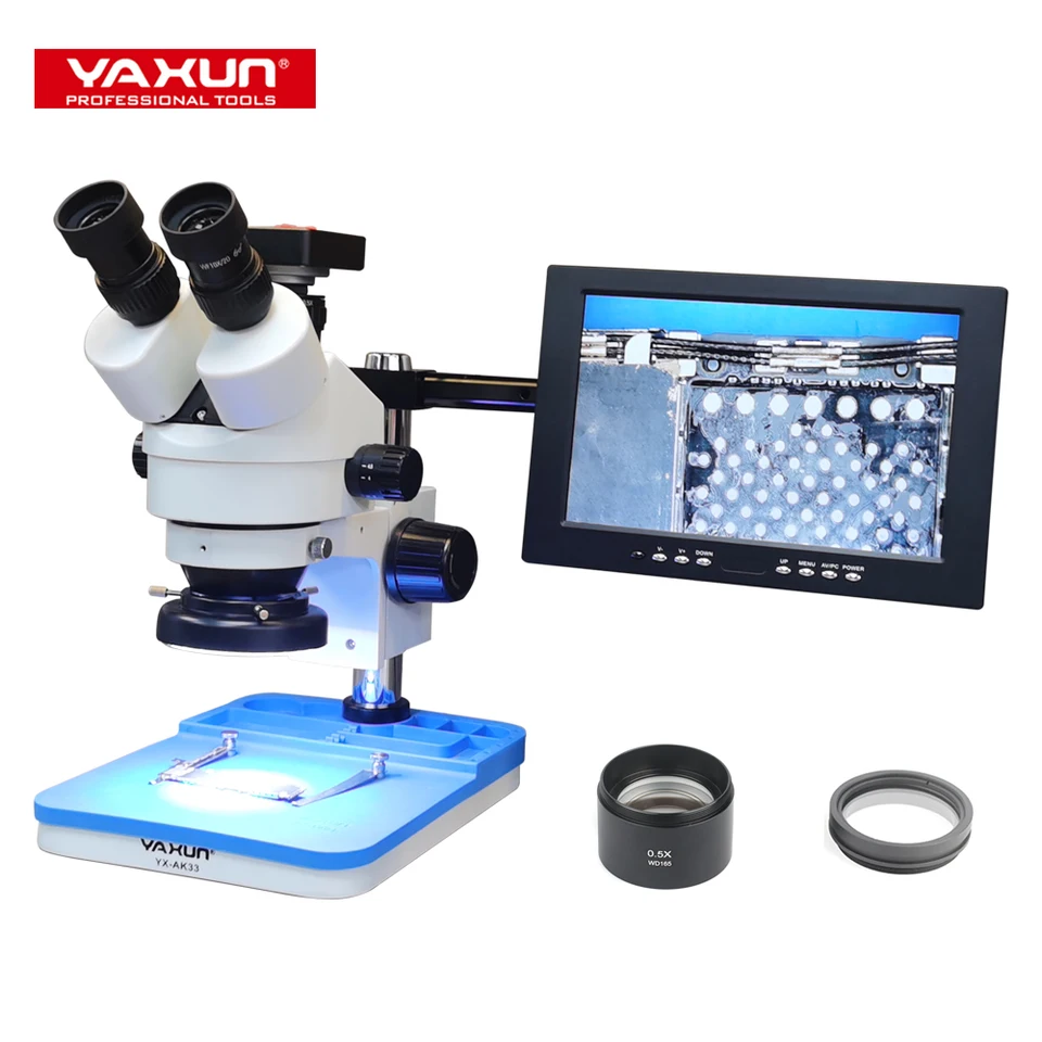 HIGH QUALITY LENS YAXUN 3.5X--45X Zoom YX-AK33 Trinocular