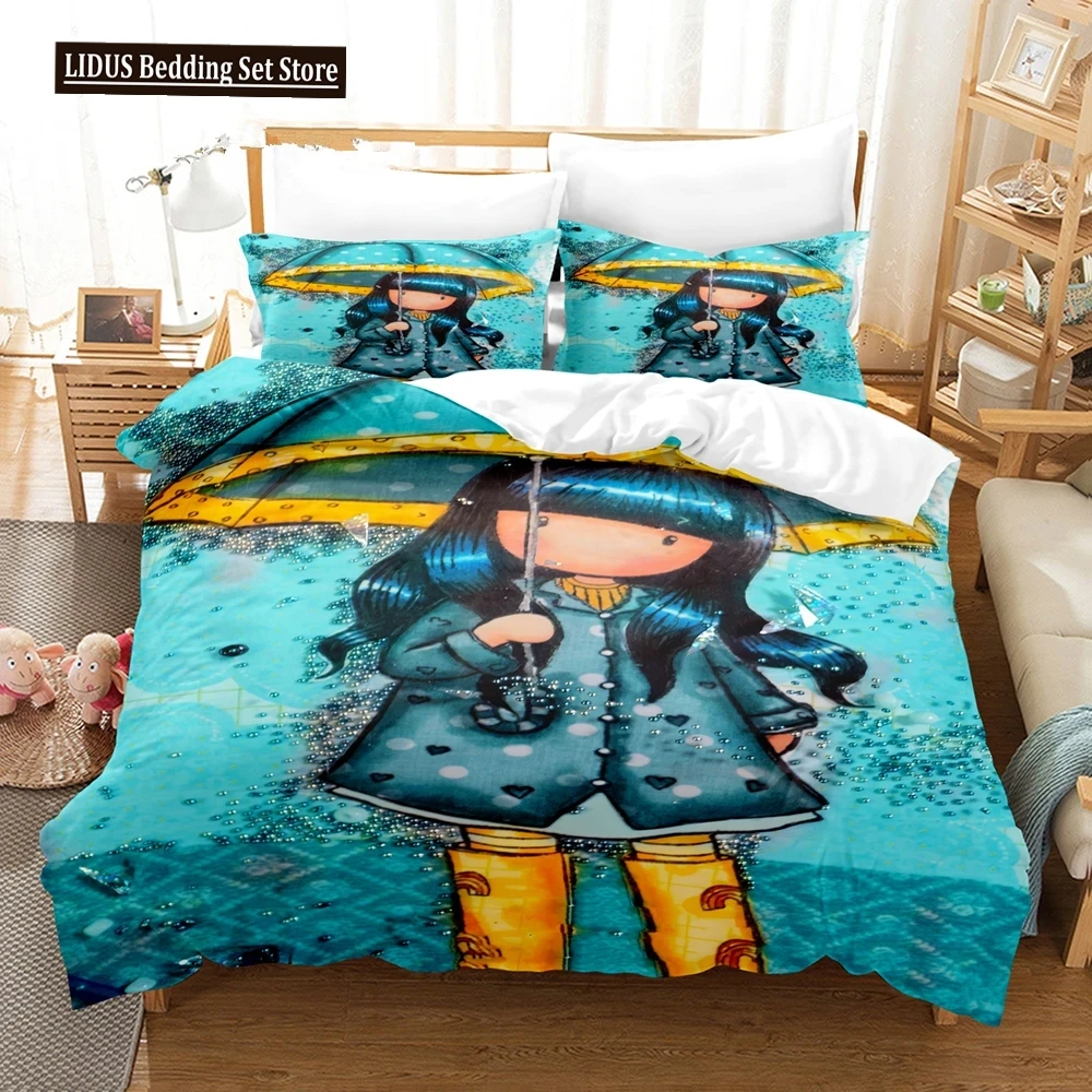 Santoro Gorjuss Duvet Cover Set Full Queen King Size Anime Beautiful Girl Bedding Set 3D Print Santoro Gorjuss Girls Duvet Cover