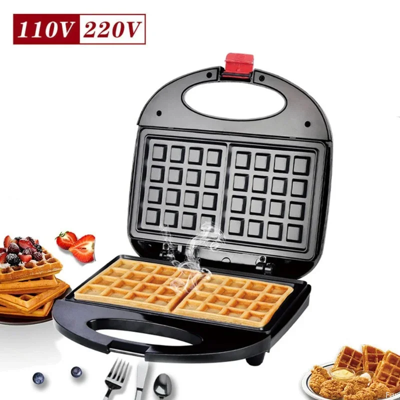 

Sandwich Maker 750W Portable Automatic Edge Sealing Waffle Maker 110V-220V Kitchen Multifunctional Cooking Breakfast Machine