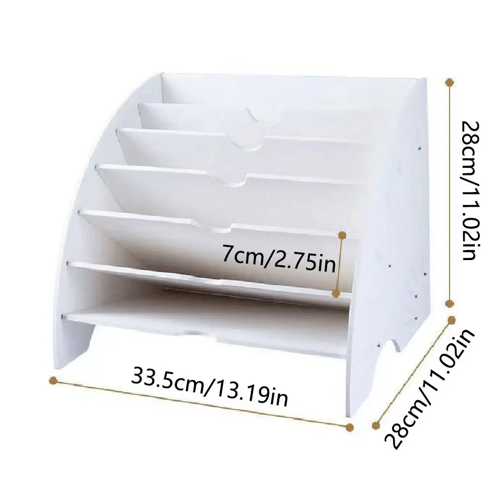 Простой настольный органайзер в форме веера, прочный, простой в использовании держатель для файлов, экономия места, прочная стойка для журналов, настольная стойка