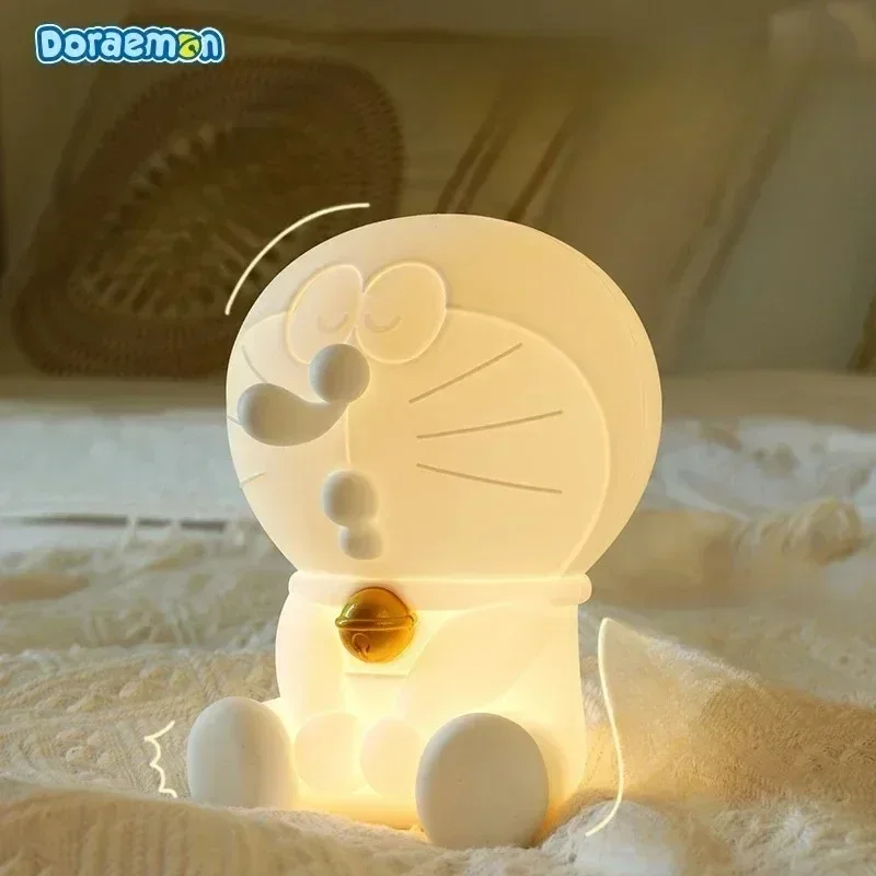 Cute Anime Doraemon Scheduled Shutdown Sleep Soft Night Light Cartoon Doraemon Lovely Tabletop Ornament Girl Birthday Gift Toy