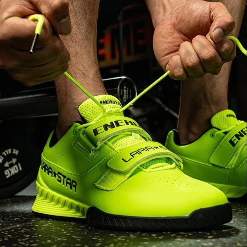 Professional Men Weight Lifting Sneaker Anti-Slip Squatting Shoes Unisex Squat Hard Pull Shoe Big Size 47 Gym Training Shoes Man