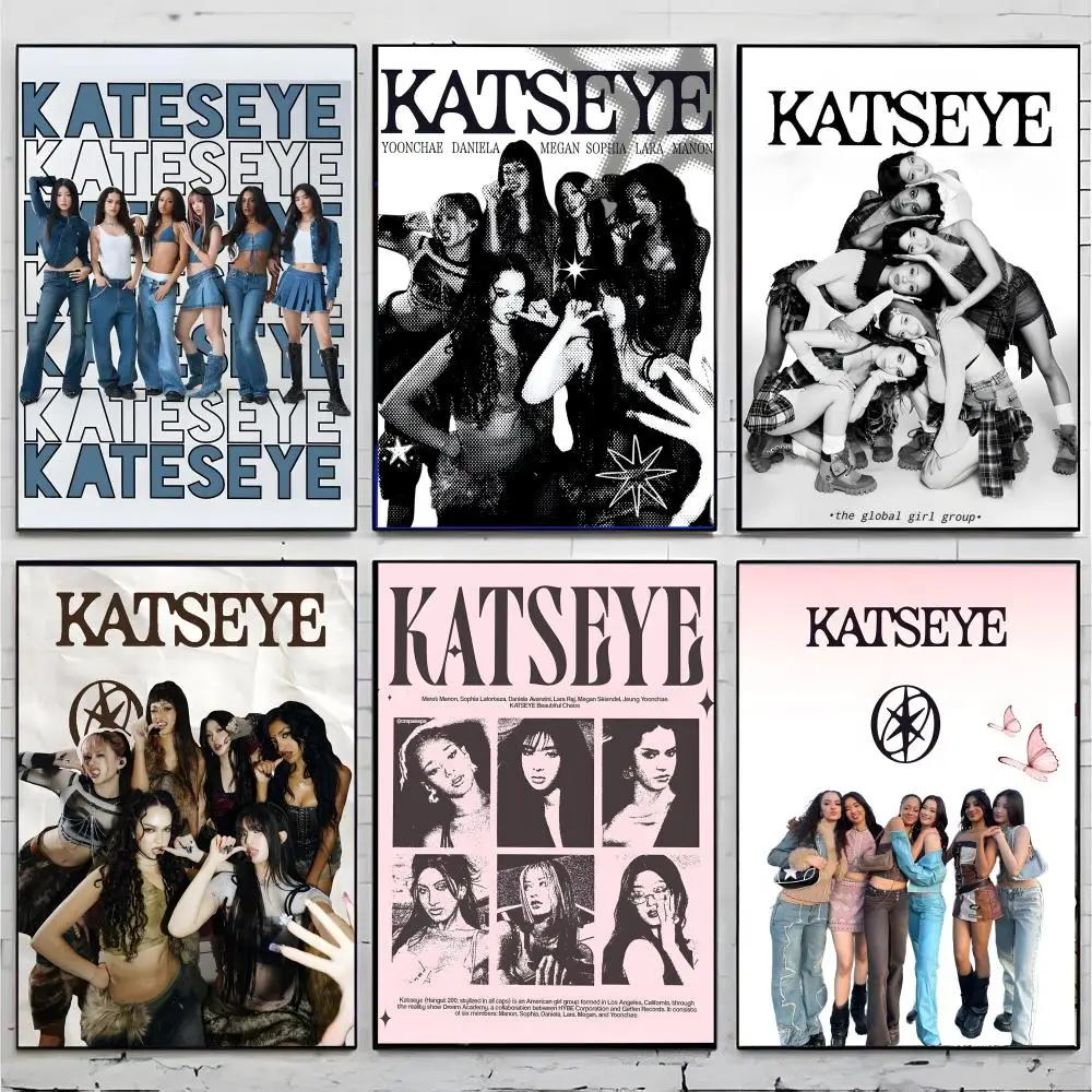 kpop group trendy K-Katseye Poster Premium Decor Art & Gift for Household Lounge Home Ornaments