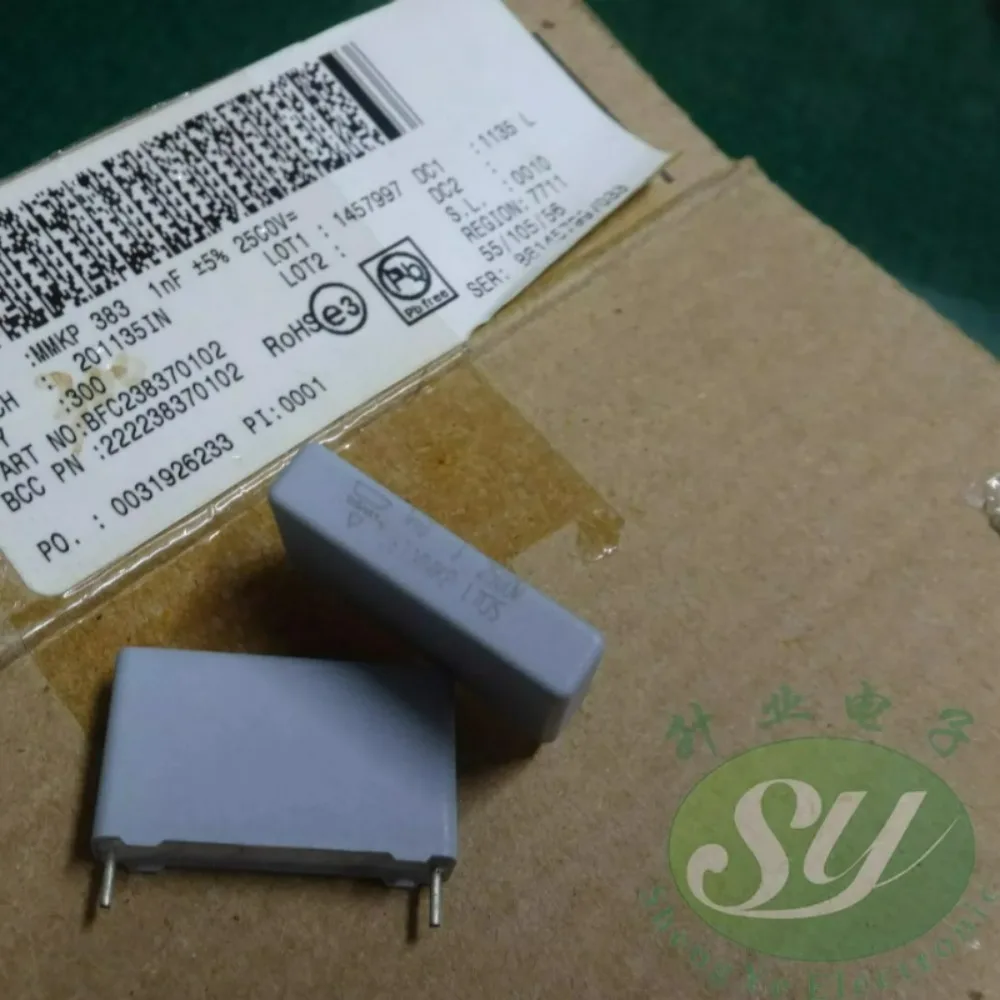 5pcs/lot MMKP383 0.001uf 2500V 1.0nf 1000pf 1n0 102 J Brand New 22.5mm Film Capacitor 222238370102