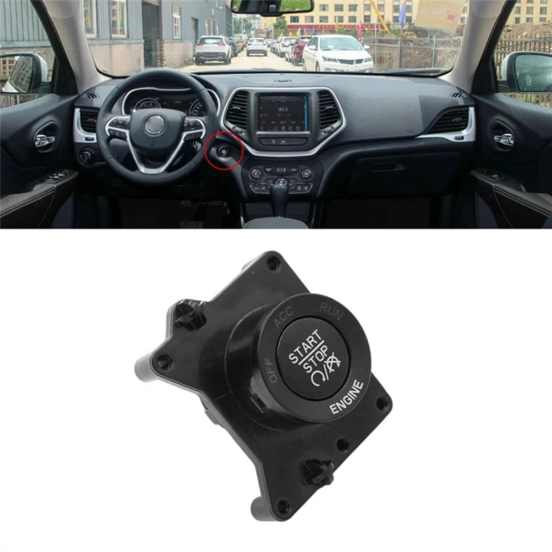 Car Engine Start Stop Push Button One-Button Switch 1VB70DX9AC 53222272 For Jeep Cherokee 2014-2018