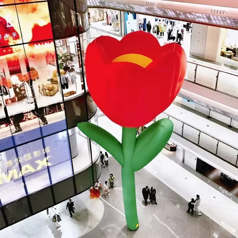 Carnival Customized Giant Inflatable Flower Decoration with Light for Event Lawn Oxford Cloth Custom Size Inflatable Model