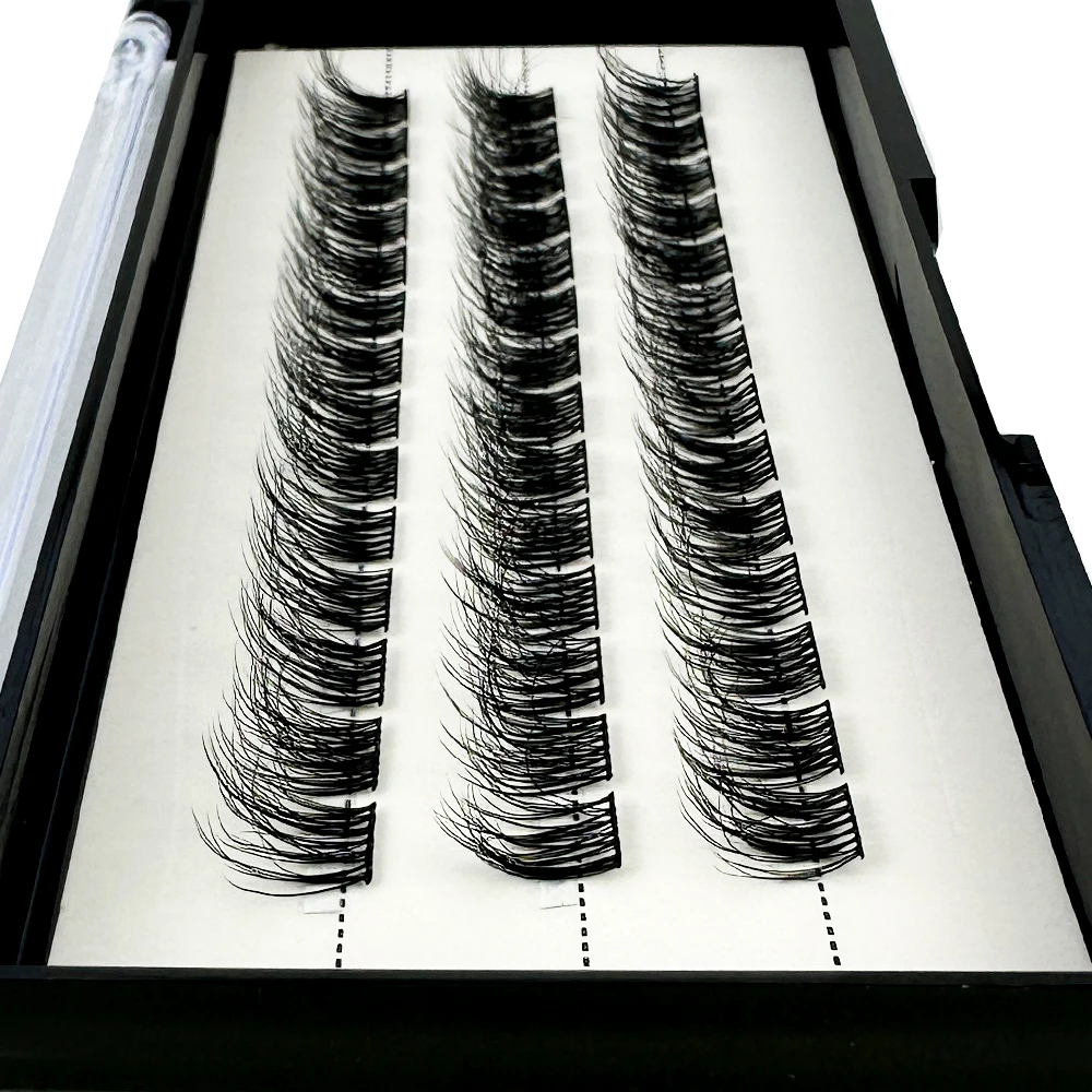 NEUE 5D Flauschige Nerzwimpern 3 Reihen Natürliche Wimpernverlängerung 3D Russische Einzelwimpern-Cluster Make-up-Tools Wimpern Cilia – Detail 31