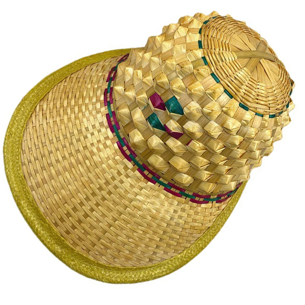 

Bamboo Hat Pineapple Style Sun Protection Hat Comfortable Fit 58-60cm Lightweight Durable Asian Woven Sun Cap for Travel Camping
