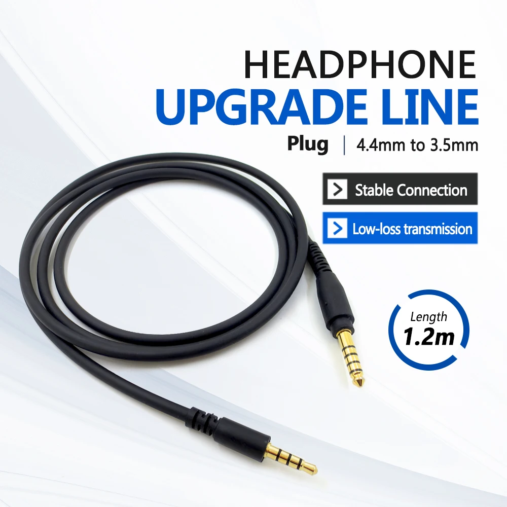 

4.4MM to 3.5MM jack plug Technical Headphone Upgrade Cable Audio Replacement Line Suitable for Audio-Technica ATH-GDL3 GL3