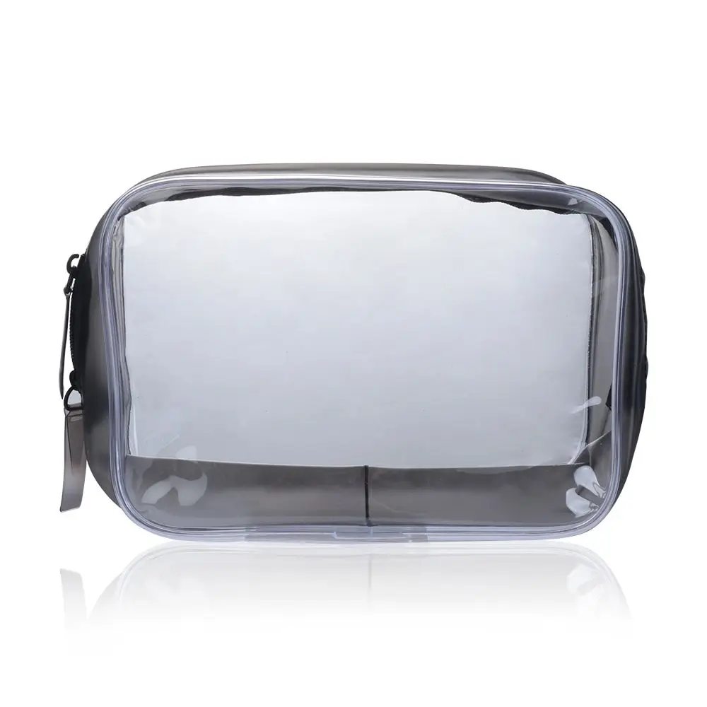 Environmental Protection PVC Transparent Zipper Cosmetic Bag Women Travel Waterproof Wash Toiletry Bags Makeup Organizer Case