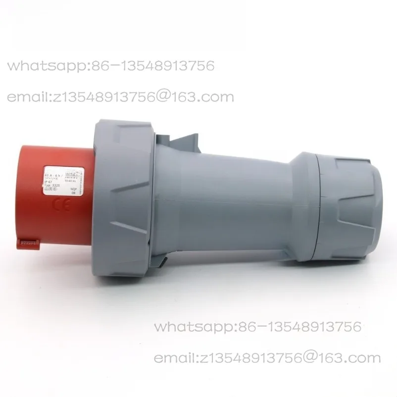 Industrial plug TYP 3325 IP67 400V 5P 63A 3P + N + E