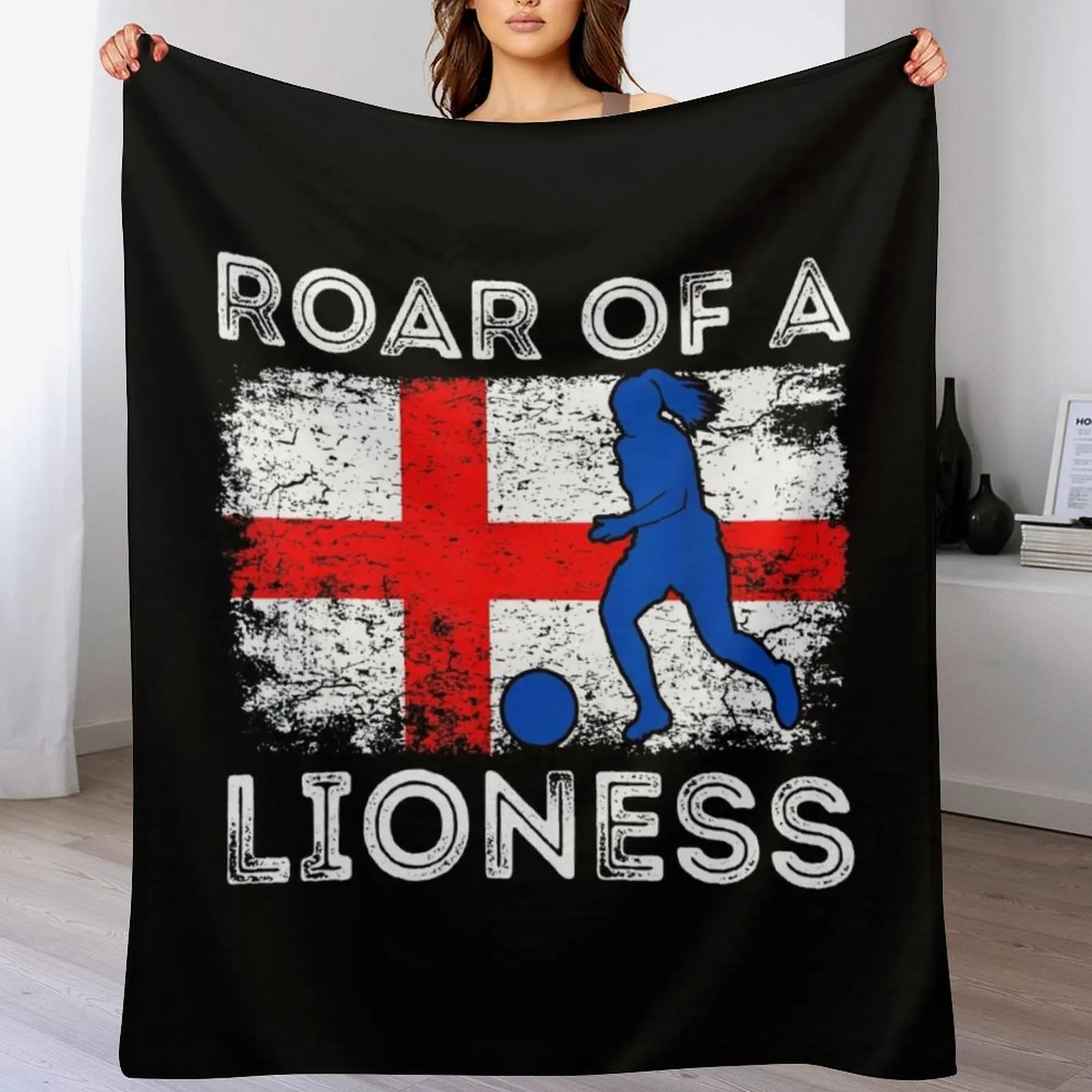 

England Women Football Soccer Lioness Throw Blanket Luxury Thicken Kid'S Cute Plaid Blankets