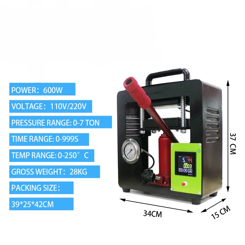 All-in-One Hydraulic Heat Press, 15 Ton, Pressure Gauge