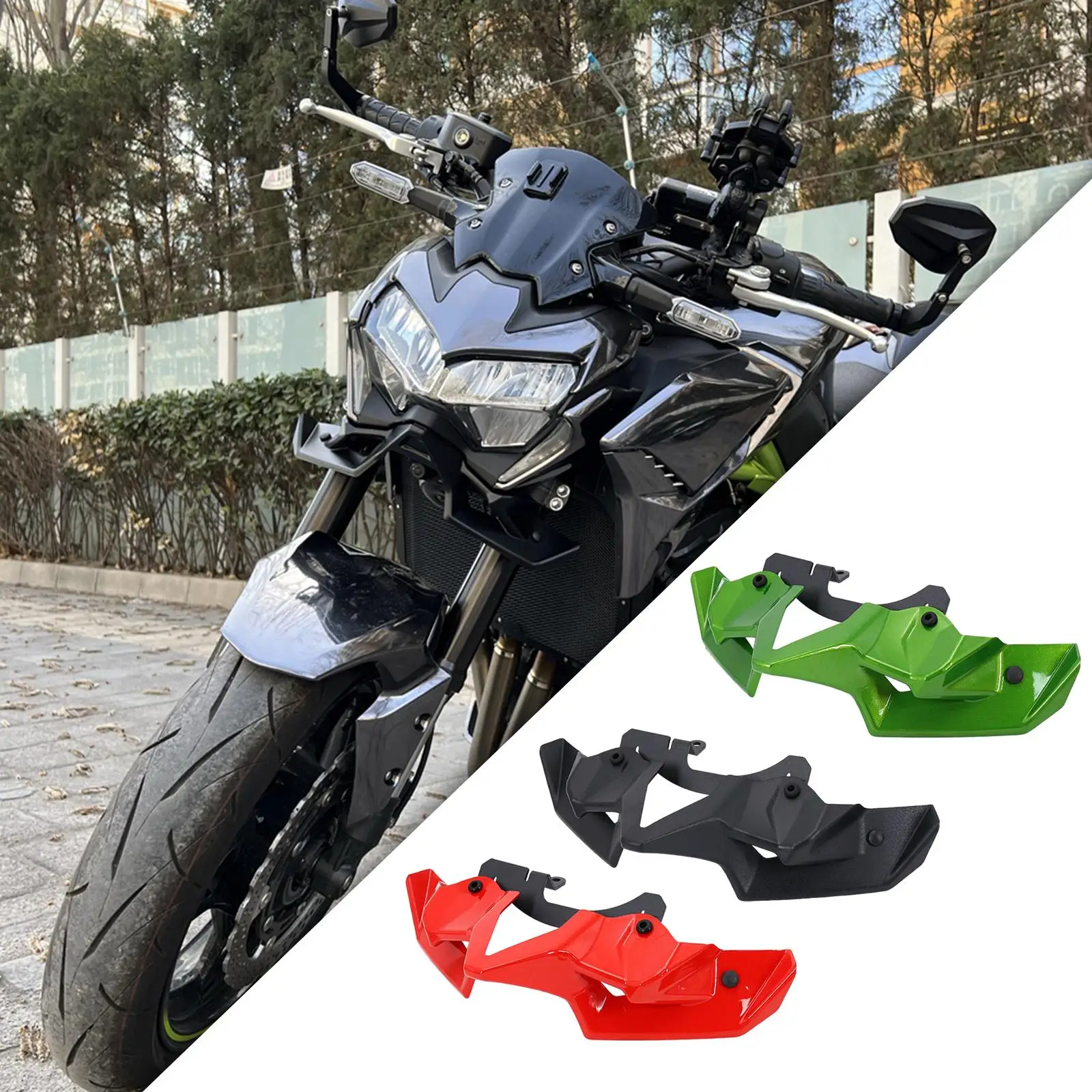 

Motorcycle Front Spoiler Winglet Replacement Plastic Fit for Z900