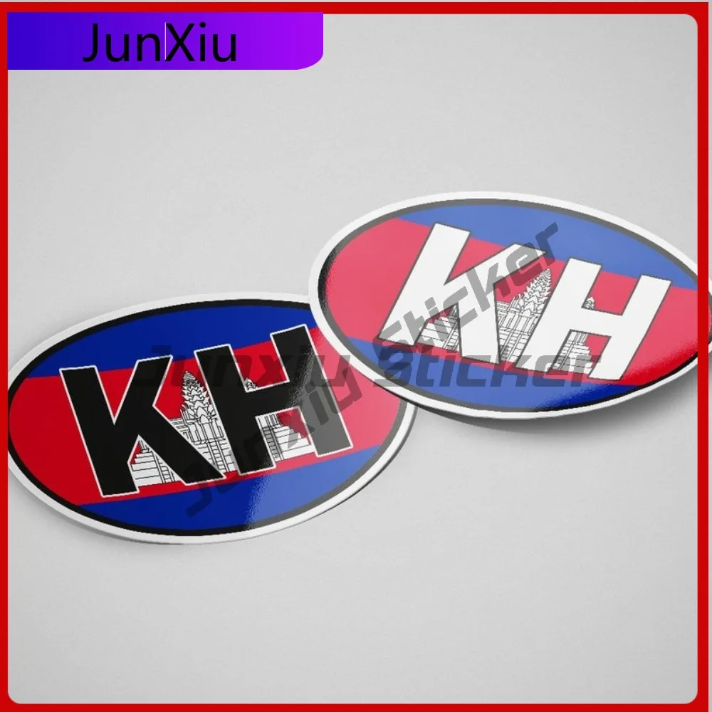 

Cambodia KH Sticker Funny Outdoor Safety Warnings Cool Motocross Refrigerators Anti UV Scratch Resistant Vehicle Decor Auto