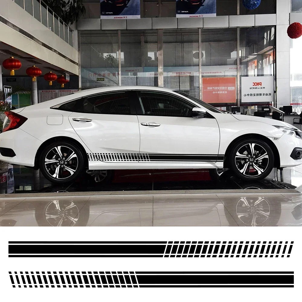 2PCS Car Body Long Stripe Stickers Auto Decoration Accessories For Suzuki Volvo Tesla Skoda VW Volkswagen Smart Subaru Toyota