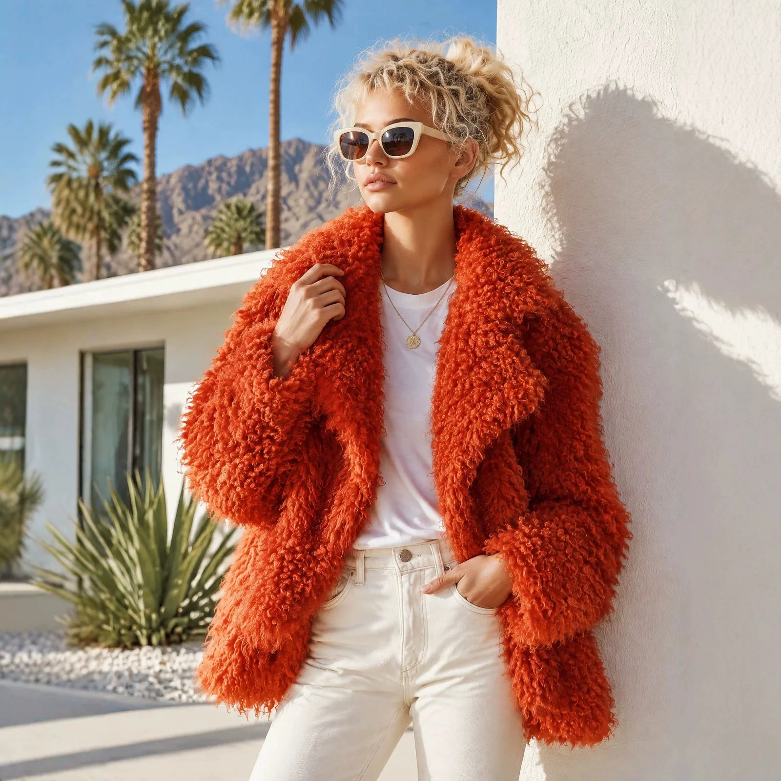 Women Faux Teddy Fleece Short Jacket Fuzzy Fluffy Windproof Loose Coat Autumn Winter Street New Chic Outerwear Cardigan Clothing