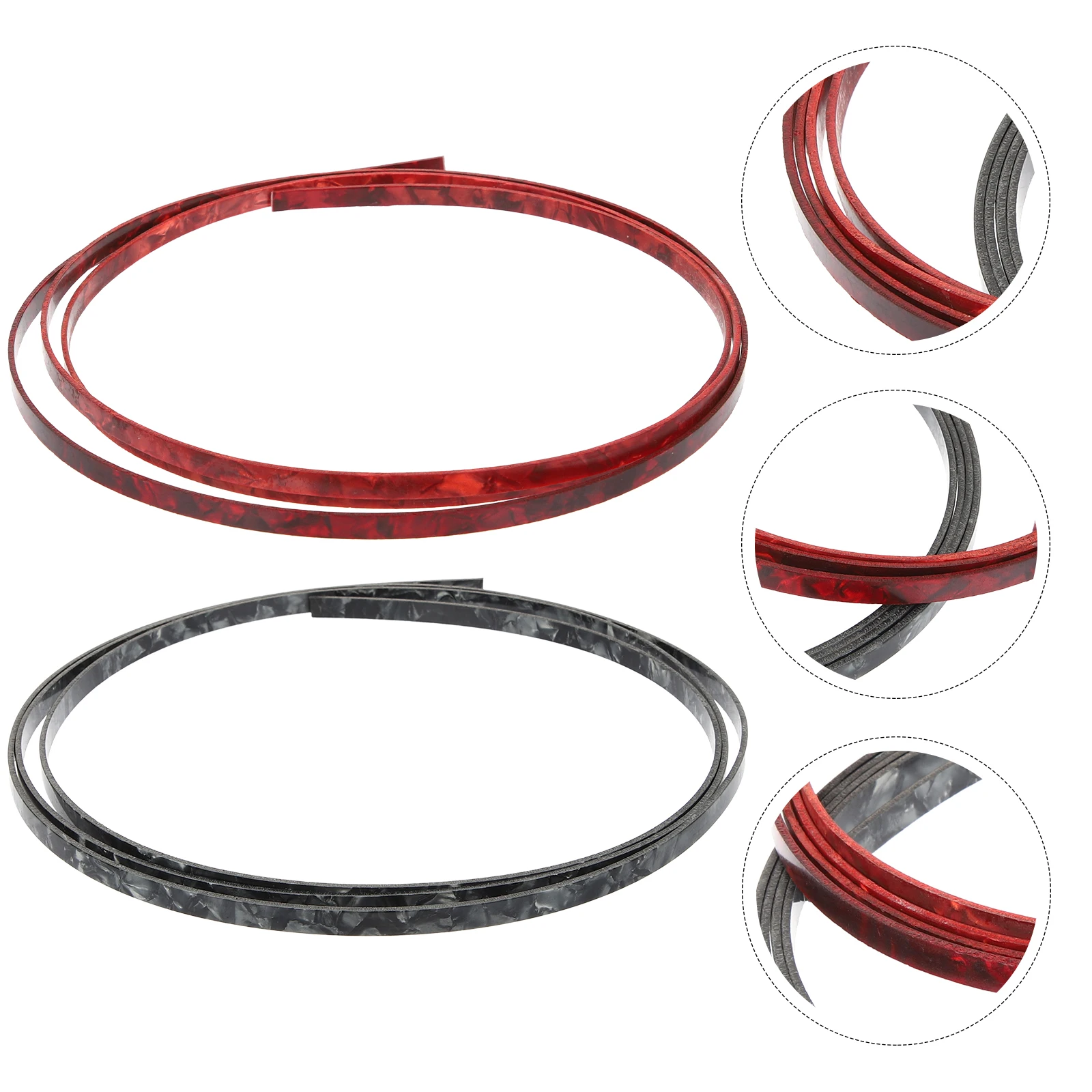 

2 Pcs Guitar Strips Purfling Inlay Fashion Stylish Edging Binding Plastic Acoustic Accessories