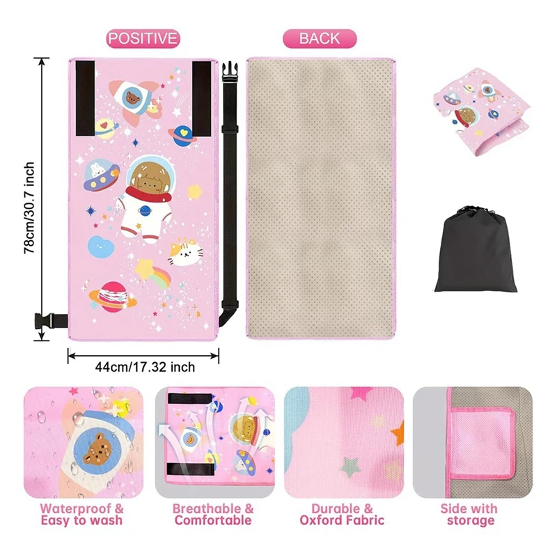 

Airplane Seat Extender for Kids,Toddler Airplane Bed PinkJAS