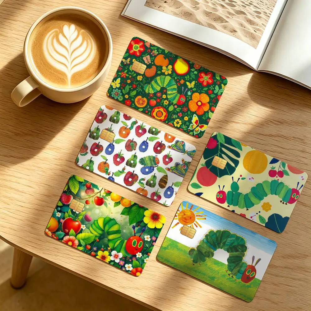 The Very Hungry Caterpillar Credit Card Public Transportation Cards Protective Sticker Waterproof Card Face Decoration 4PCS