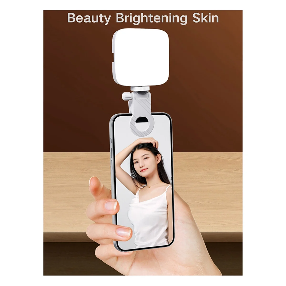 Effizientes Mini-LED-Fülllicht, zweifarbige Beleuchtung, kalt, für Kamera-Licht, Schwarz