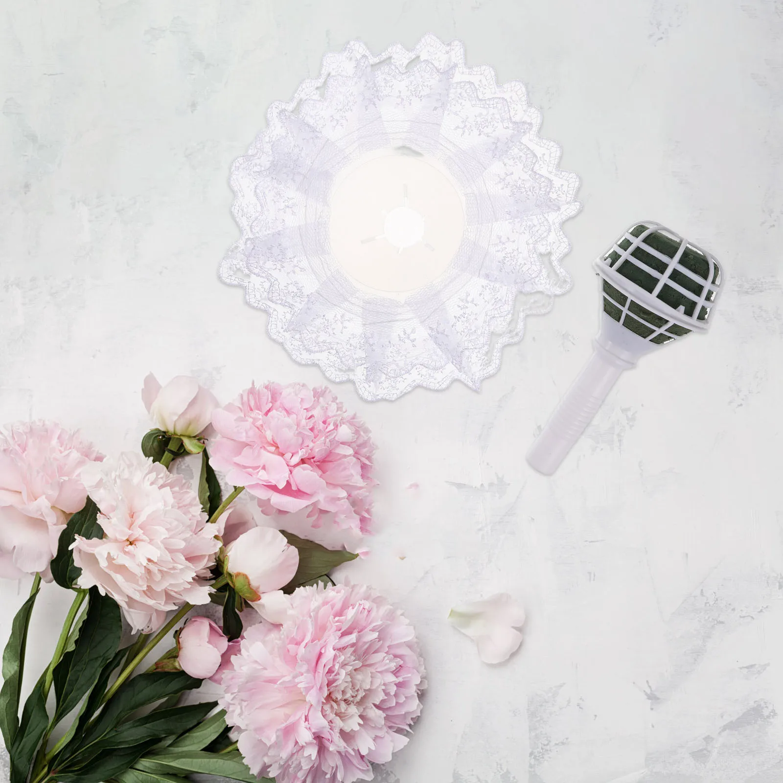 

6pcs Floral Mud Holder Artificial Bridal Bouquet Handle Receptacle Diy Resin Flower Arrangement Decor Accessories Wedding