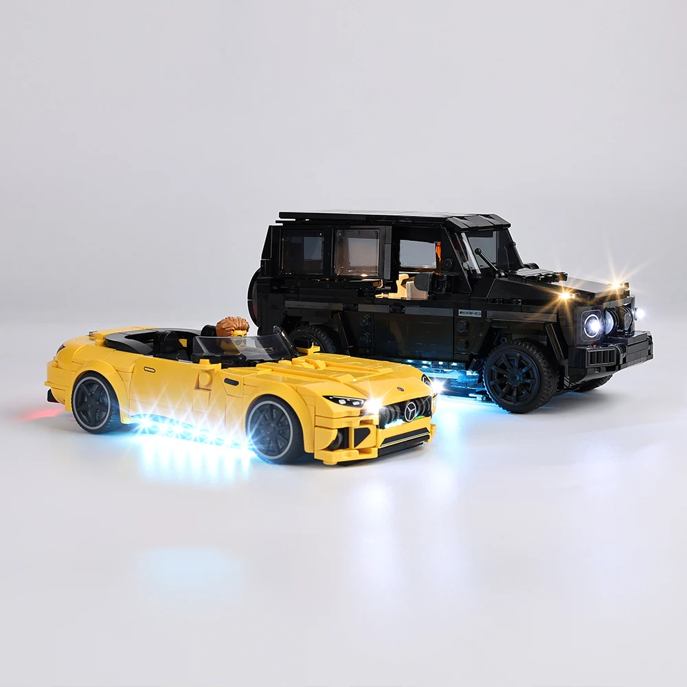 LED Light Set for Mercedes-AMG G 63 & Mercedes-AMG SL 63 76924 Speed Champions Car Toys Lighting Kit Not Included Building