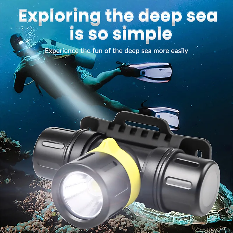 

Rechargeable lithium-ion aluminum alloy diving flashlight