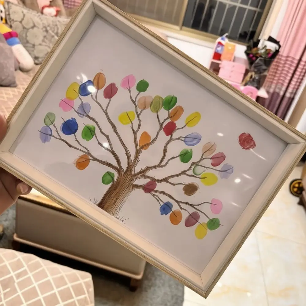 Graduation Commemorative Fingerprint Tree Frame Creative Guestbook Desktop Decoration Unique Personalized School Gift Item